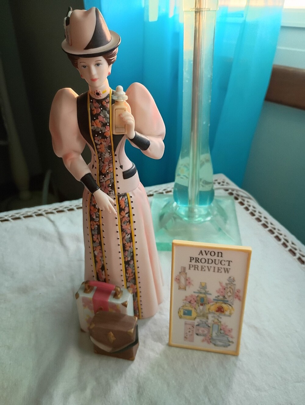 Vintage Avon 2004 Mrs. Albee Porcelain 10" Figurine W/sign, Hand Painted, Custom